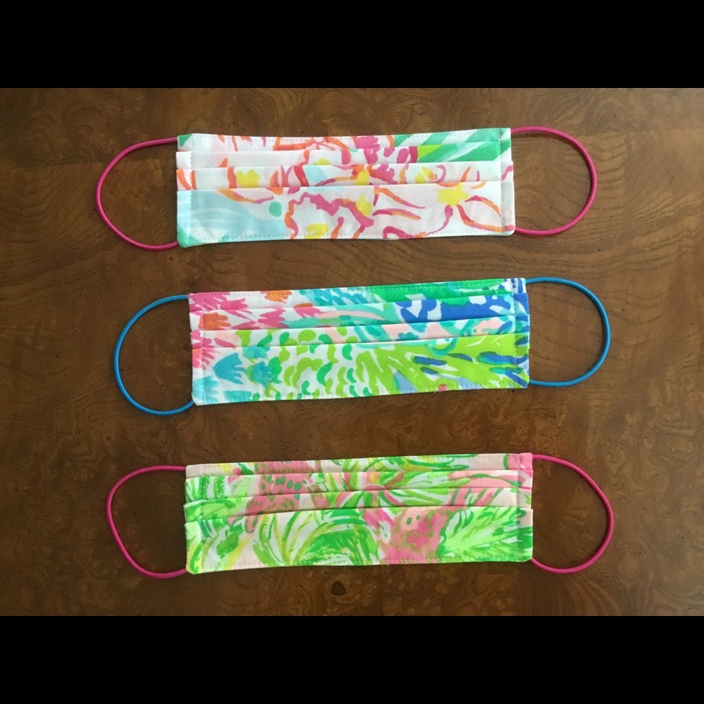 3 Handmade Child’s Face Masks Lily Pulitzer Prints